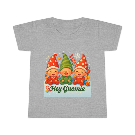 Hey Gnomie Toddler T-Shirt — Cute Gnome Kids Christmas & Everyday Tee