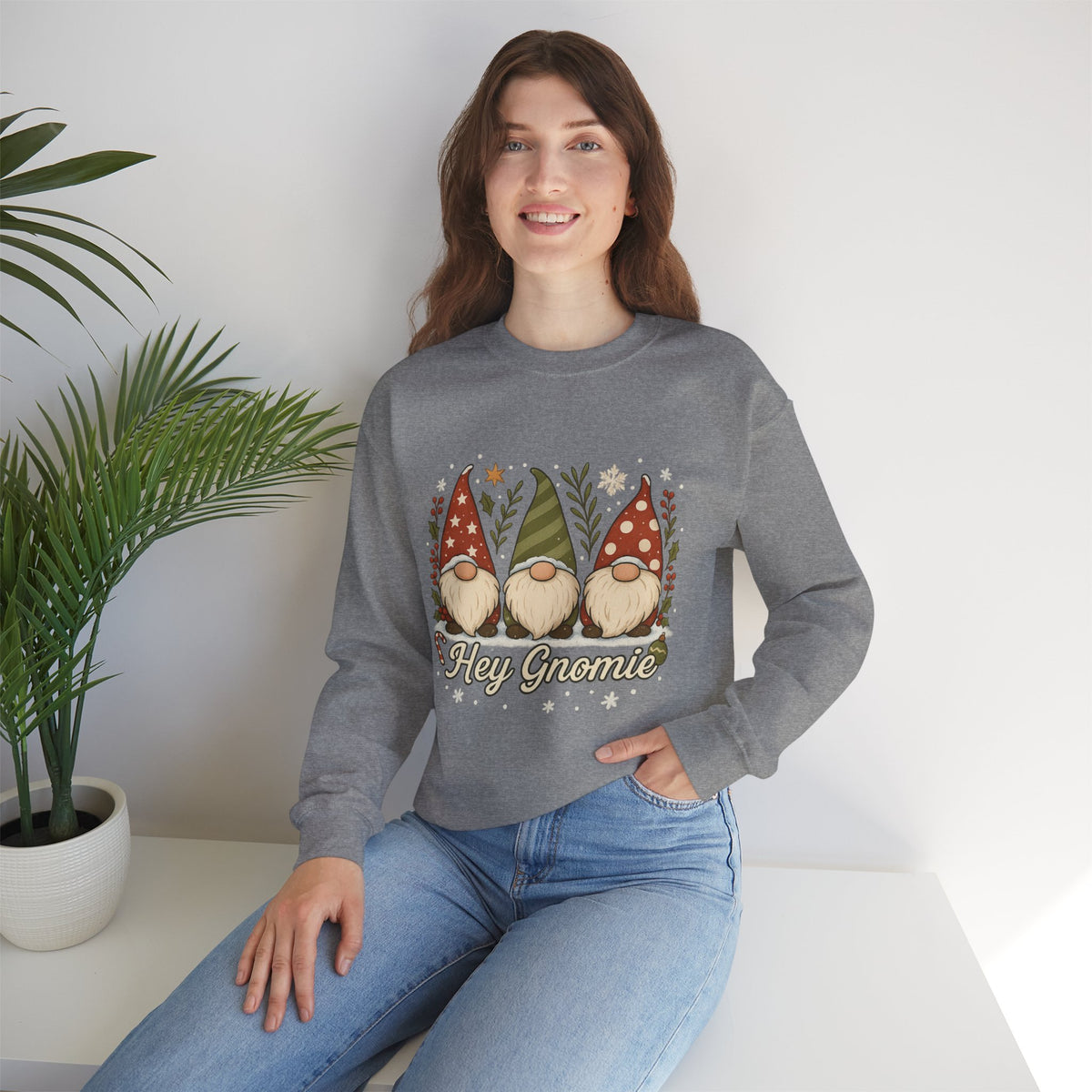 Three Christmas Gnomes sweatshirt | Holiday gnome crewneck