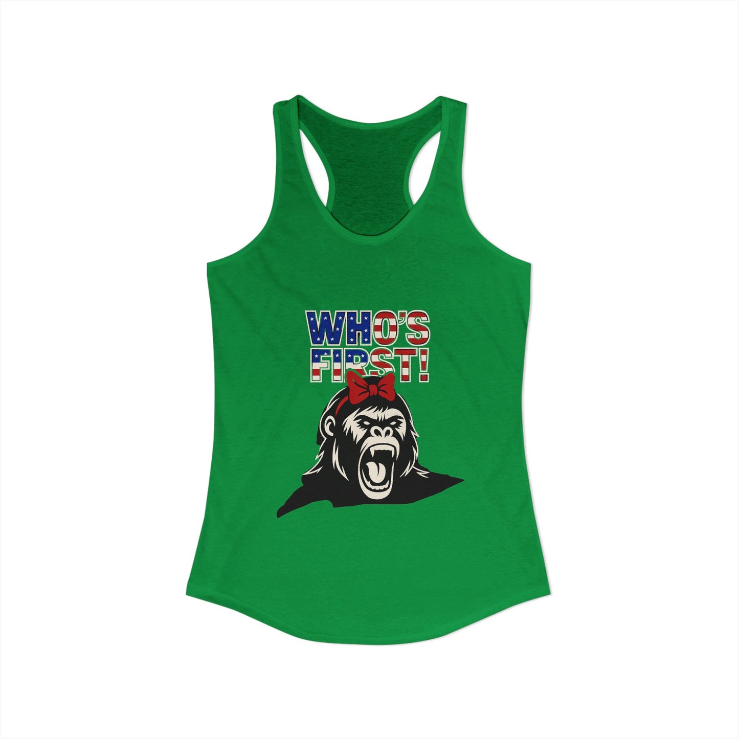 Women's “Who’s First” Athletic Racerback Tank Top