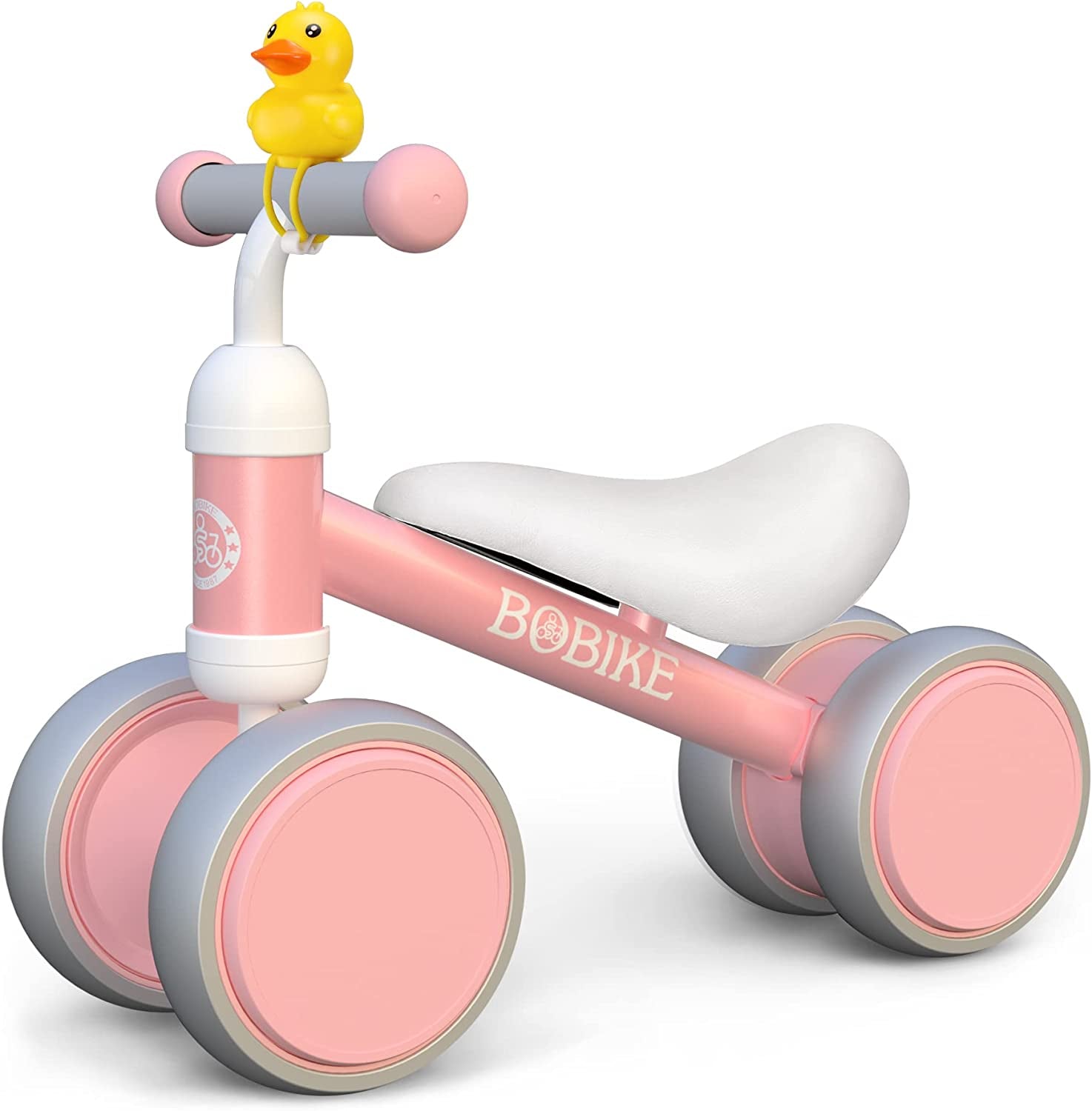 Baby Balance Bike Toys for 10-24 Months Kids Toy Boy and Girls Gifts Toddler Best First Birthday Gift Children Walker No Pedal Infant 4 Wheels Bicycle (Classic, Pink)