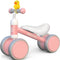 Baby Balance Bike Toys for 10-24 Months Kids Toy Boy and Girls Gifts Toddler Best First Birthday Gift Children Walker No Pedal Infant 4 Wheels Bicycle (Classic, Pink)