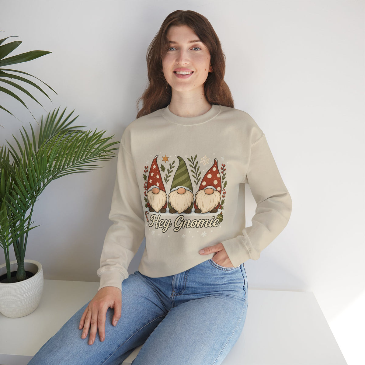 Three Christmas Gnomes sweatshirt | Holiday gnome crewneck