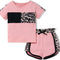 Toddler Baby Girl Clothes Leopard Printed Short Sleeve T-Shirt + Short Pants 2Pcs Summer Outfits Clothing Set