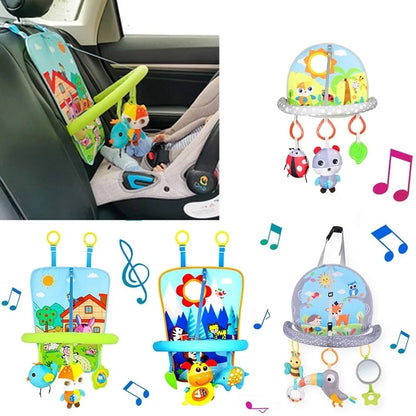 Baby Car Seat Toys Mirror Infant Activity Center for Car Seat Crib Stroller Rear Facing Car Seat Toy Hanging Toys for Baby 0 12M