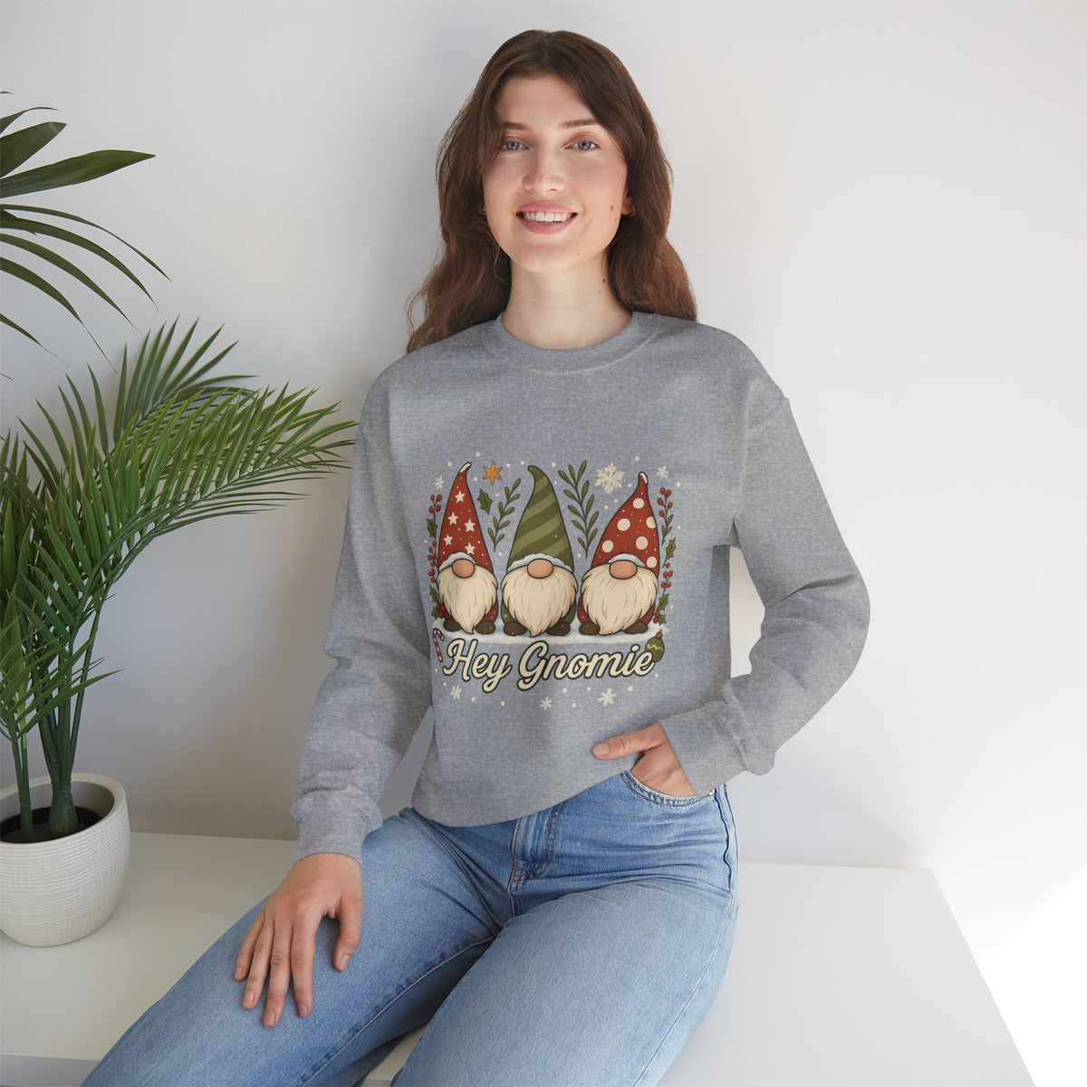 Three Christmas Gnomes sweatshirt | Holiday gnome crewneck
