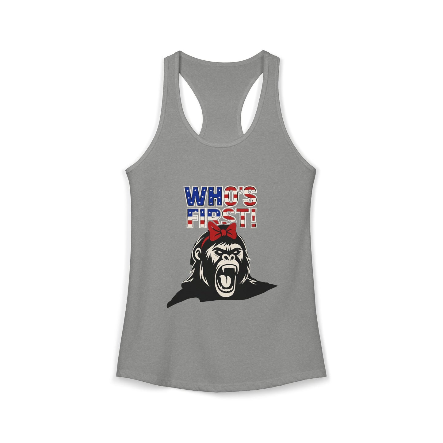 Women's “Who’s First” Athletic Racerback Tank Top