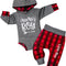 Newborn Baby Boy Clothes Plaid Letter Print Long Sleeve Hoodies + Long Pants 2PCS Fall Winter Outfits Set