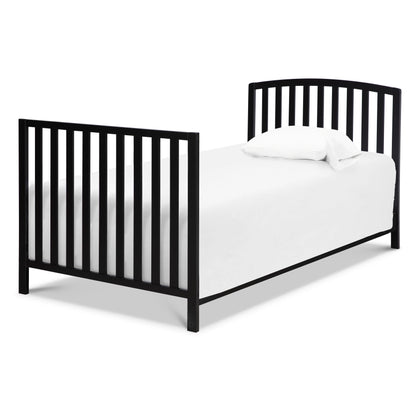 Dylan Folding Portable 3-In-1 Mini Crib and Twin Bed in Ebony