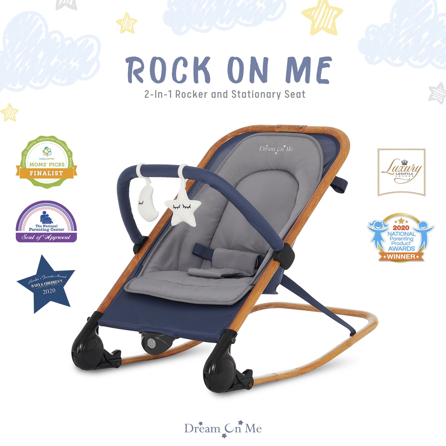 Rock with Me 2-In-1 Baby Rocker and Stationary Seat