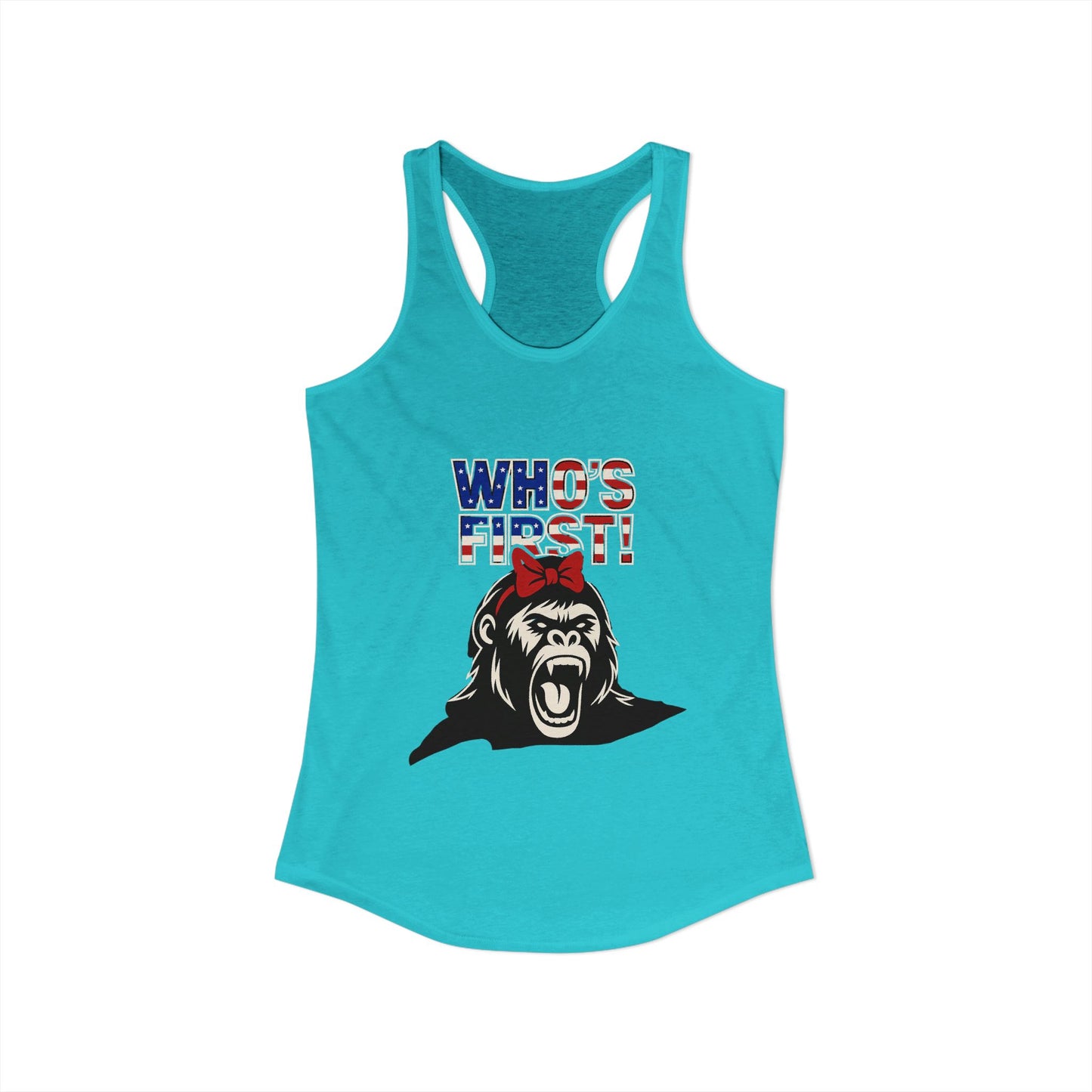 Women's “Who’s First” Athletic Racerback Tank Top