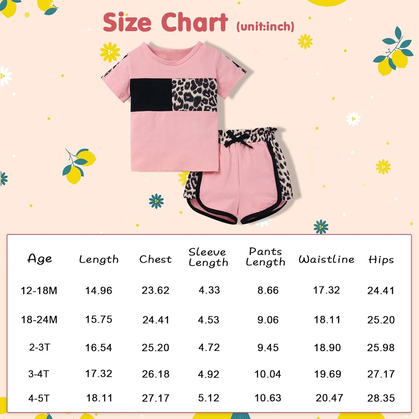 Toddler Baby Girl Clothes Leopard Printed Short Sleeve T-Shirt + Short Pants 2Pcs Summer Outfits Clothing Set