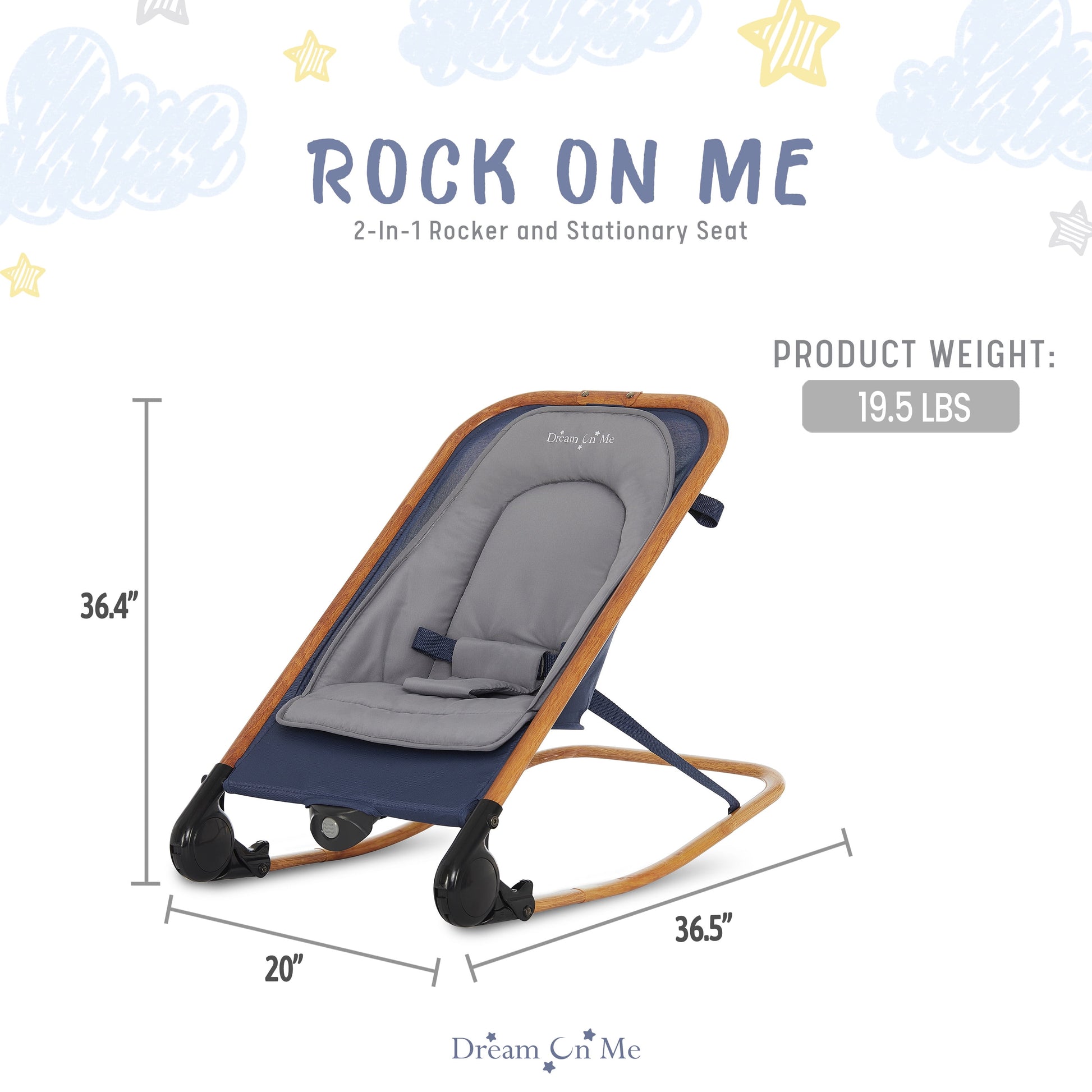 Rock with Me 2-In-1 Baby Rocker and Stationary Seat