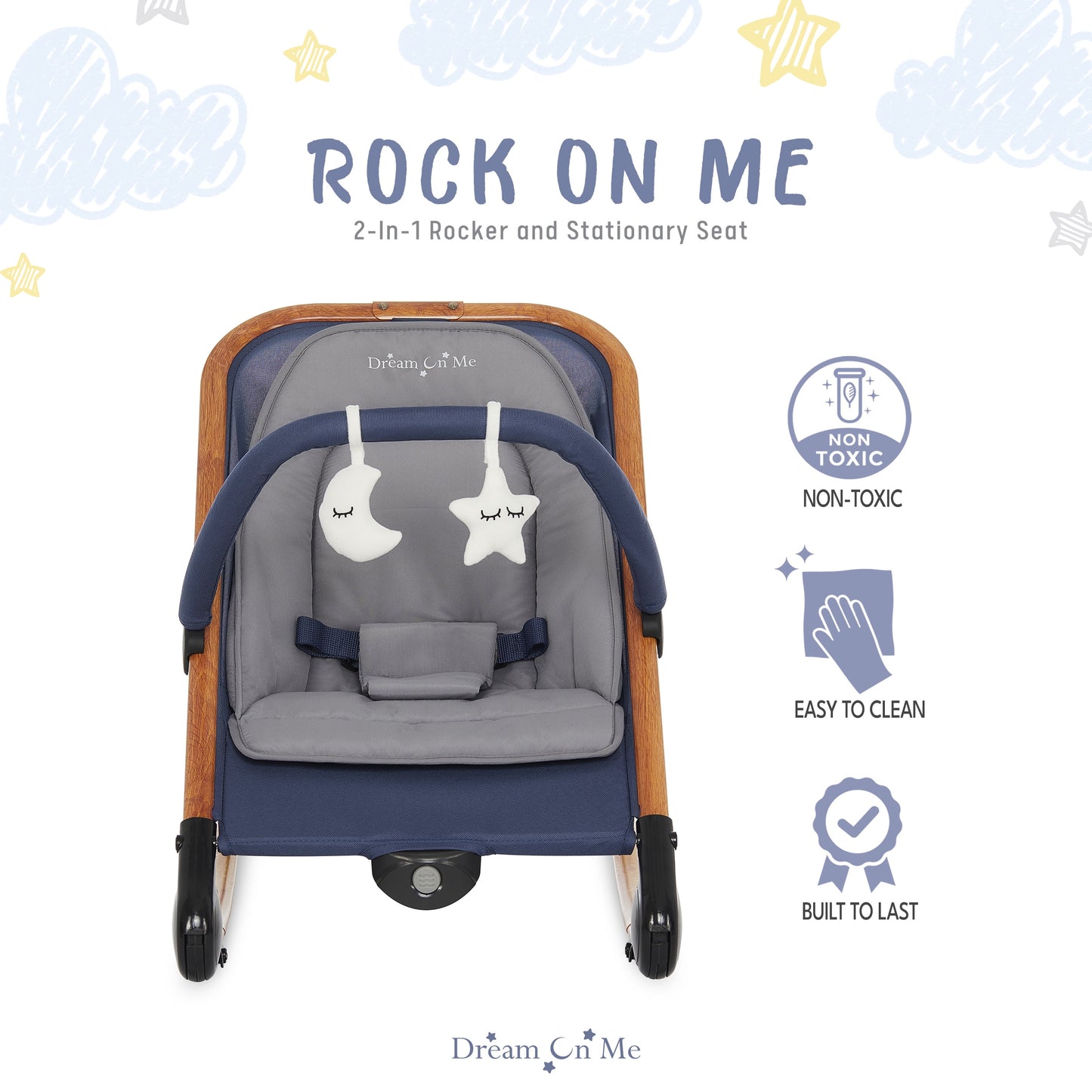 Rock with Me 2-In-1 Baby Rocker and Stationary Seat