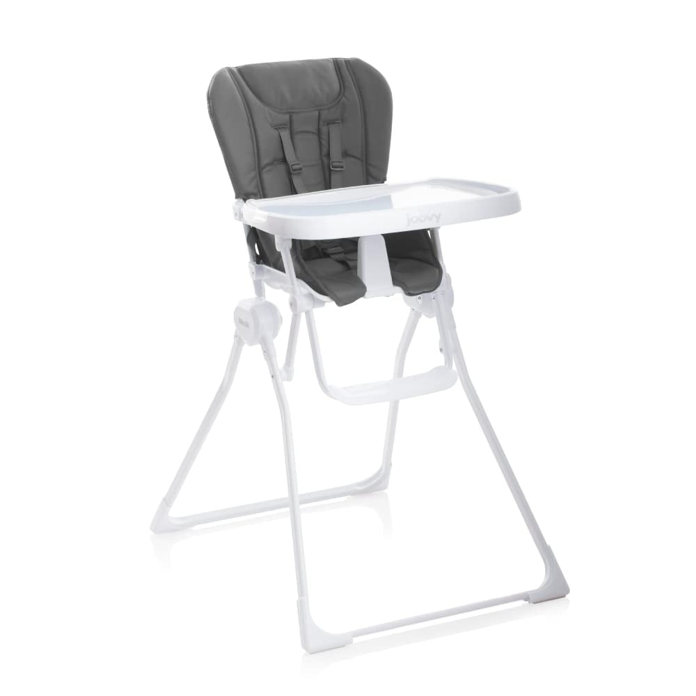 Nook High Chair Featuring Four-Position Adjustable Swing Open Tray, and Removable, Dishwasher-Safe Tray Insert for Easy Cleaning - Folds down Flat for Easy Storage (Charcoal)