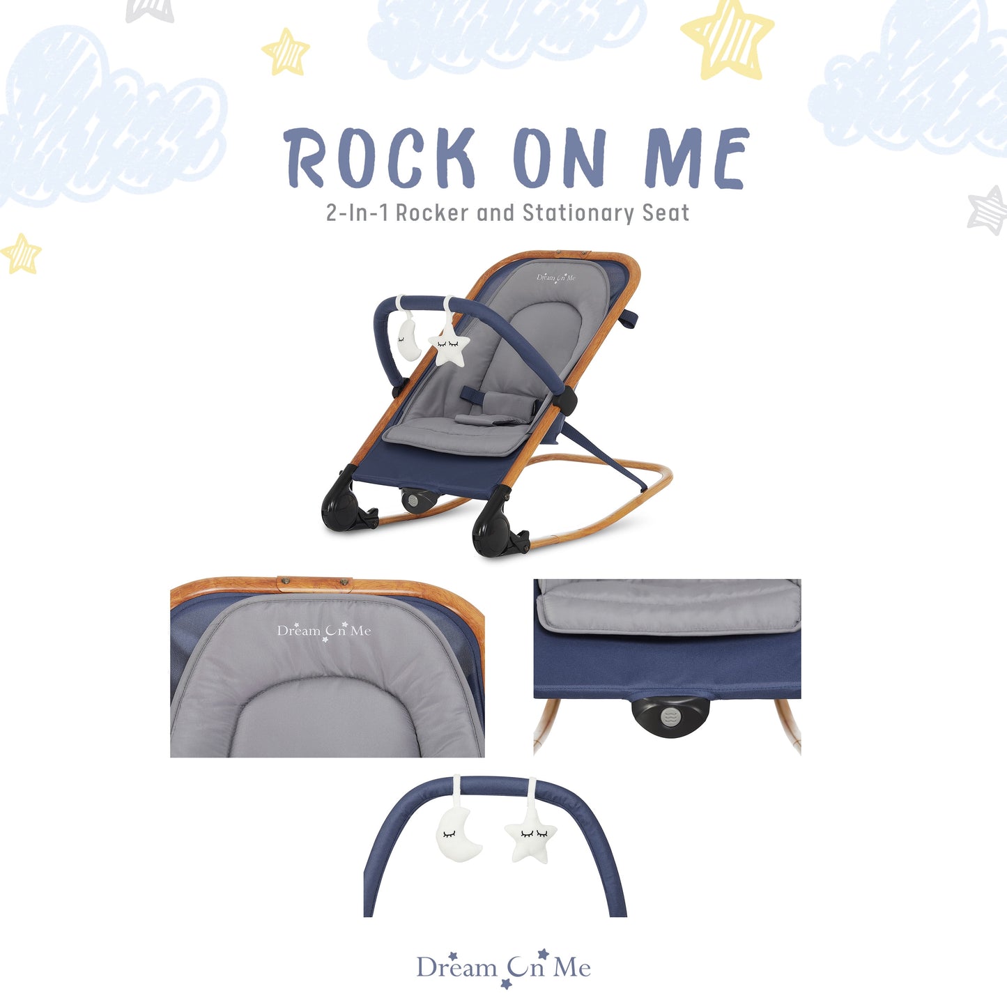 Rock with Me 2-In-1 Baby Rocker and Stationary Seat