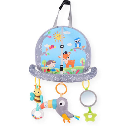 Baby Car Seat Toys Mirror Infant Activity Center for Car Seat Crib Stroller Rear Facing Car Seat Toy Hanging Toys for Baby 0 12M