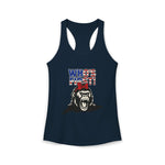 Women's "Who's First" Athletic Racerback Tank Top